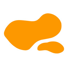 abstract blob of orange liquid