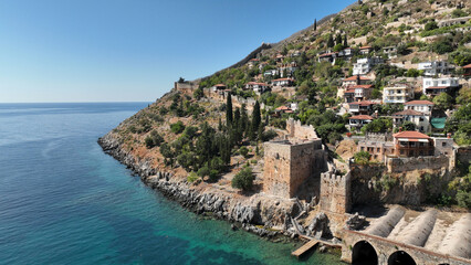 Alanya outer castle walls were built during the Anatolian Seljuk period. Part of the walls are...