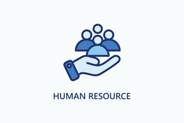 Human Resource Vector Icon Or Logo Illustration