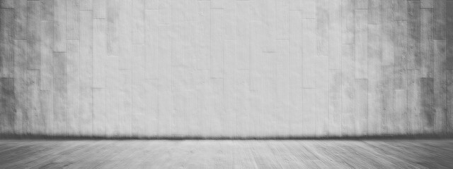 White old wood or wooden vintage plank floor and wall surface background  as a vintage pattern layout for retro, grunge and creative projects  in constructions, architecture and interior design