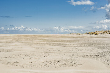 Dunes on the beach of the dutch island Schiermonnikoog
