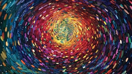 Vibrant Color Swirl Abstract Background - Hypnotic Art