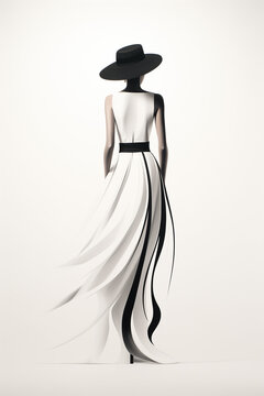 bekleidung, frau, gestalten, sch&ouml;nheit, hochzeit, frau, abbildung, leitbild, kleid, vektor, lang, eleganz, braut, glamour, stil, chapeau, tanzen, design, sketch, k&ouml;rper, leute, skizze, entwurf, zeichn