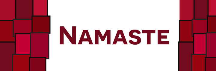 Namaste Pink Red Grid Left Right 