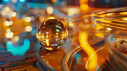 Pinball Board Photo: Hyper Realistic Image of Pinball Ball