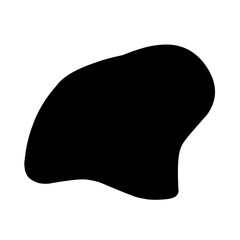 irregular black blob shape