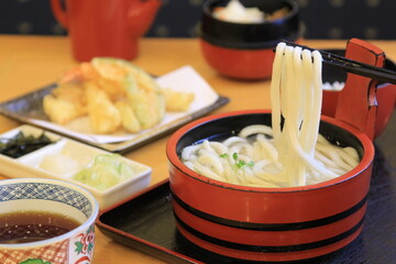 udon noodles in japan restaurant