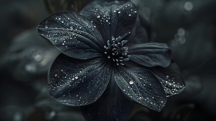 black flower - Powered by Adobe