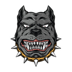anger dog head vector logo