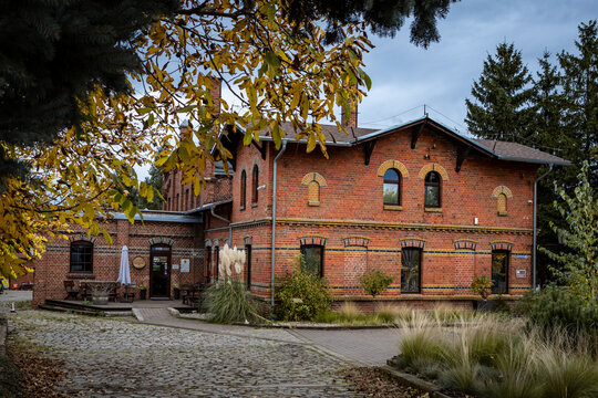 Sobotka, Poland - October 29, 2023: The historic Municipal Gasworks in Sob&oacute;tka, Sleza region. 