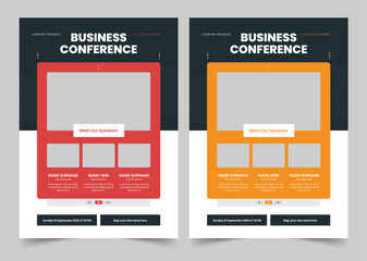 Conference Flyer Template, Business Conference Flyer, Seminar Conference Flyer