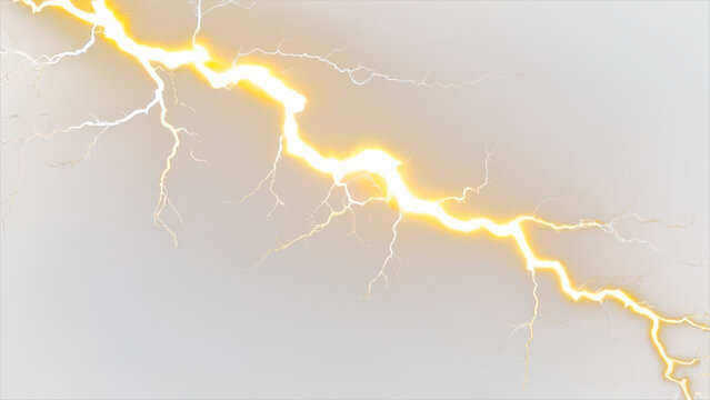 Thunderstorm or light effect isolated on white background	