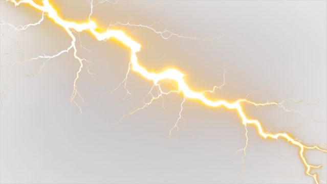 Thunderstorm or light effect isolated on white background	