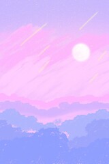 Fototapeta premium sunset in the mountains