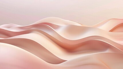 In this luxurious illustration, swathes of pink silk and satin cascade like gentle waves, their soft textures creating an atmosphere of elegance and opulence.