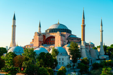 Fototapeta premium Hagia Sophia was formerly known as the Church of Holy Wisdom and the Hagia Sophia Museum. Its current name is Hagia Sophia Mosque. The mosque is located in Istanbul.