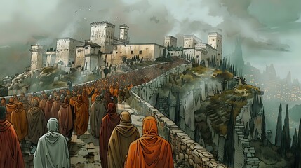 Medieval Rome Pilgrimage: Ethan Van Sciver's Foggy Crowd Painting