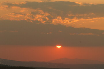 Fototapeta premium 北海道の夕日