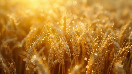 Fototapeta premium Summer day with gold wheat fields