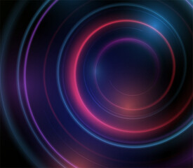 Light neon Twirl. Curve light effect of neon line. Luminous blue circle. Light pedistal, podium, platform, table. Vector PNG. Vector illustration	