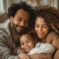 Family Bonding: Heartwarming Moments of Cozy Togetherness Captured in Photo Real Style