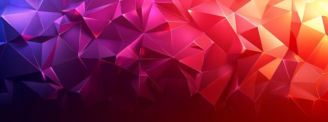 Obraz premium abstract background consisting of triangles Gradient color from violet to red
