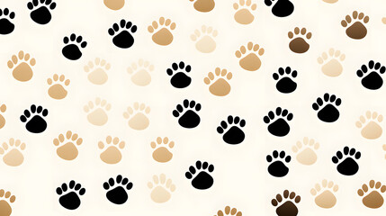 Fototapeta premium dog paws print pattern abstract graphic poster background