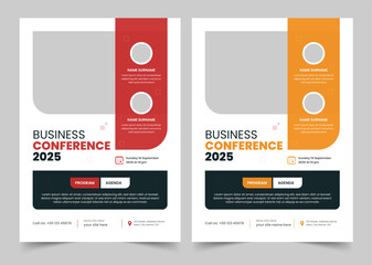 Business Webinar Poster Template, 2024 Conference Poster, vector template design, Poster