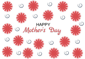 Happy Mother's Day. Hand lettering illustration on abstract background for greeting card, festive poster etc.