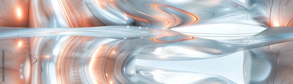 Poster capture a wide-angle view of futuristic technologies with a minimalist design