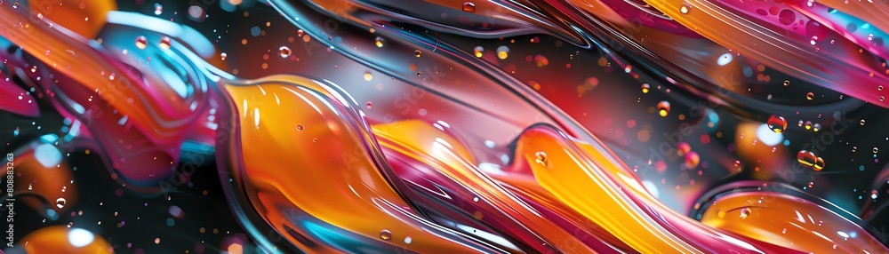 Poster capture the intricate details of futuristic technologies merging seamlessly with bold
