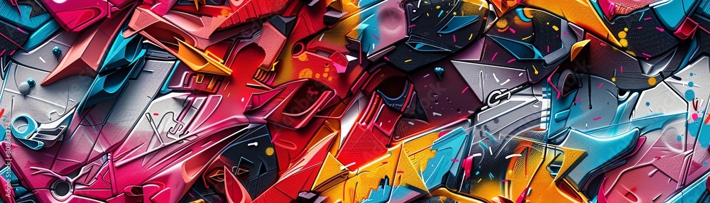 Poster capture the intricate details of futuristic technologies merging seamlessly with bold