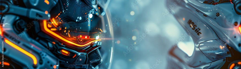 Poster immerse viewers in a digitally-painted frontal view of renegade robotics