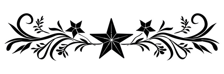 Obraz premium PNG Divider graphic of star graphics pattern white