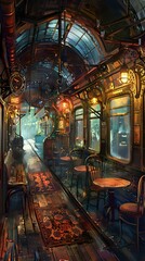 Magical Subway Cars: Quirky Transport for a Fantasy World Adventure