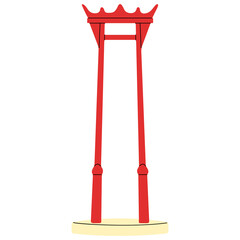 Bangkok swing pole cute, png illustration.