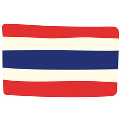 Thailand flag 1 cute, png illustration.