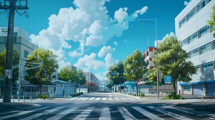 Kawauchi Pinko Inspired: Intersection Scene in Front of Kamachang High School