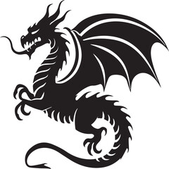 black dragon illustration