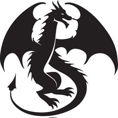 silhouette of dragon