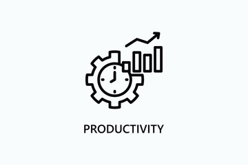 Productivity Vector Icon Or Logo Illustration - obrazy, fototapety, plakaty