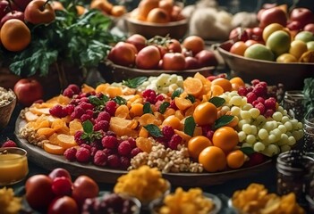  tray of fruit and vegetable