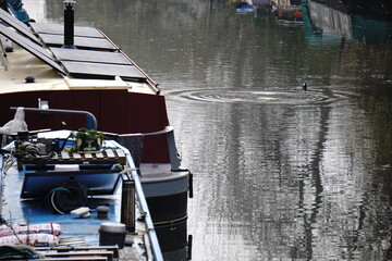 Boats In The Lea River in London