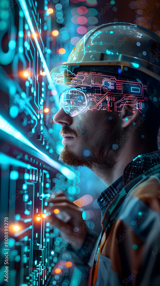 Aufkleber electrical engineer creating photo realistic circuit protection schemes for overload and short circu