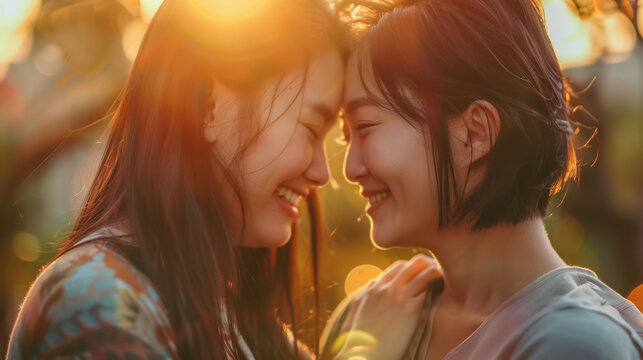 Asian Lgbt Couple In Love Stock Photo Photography