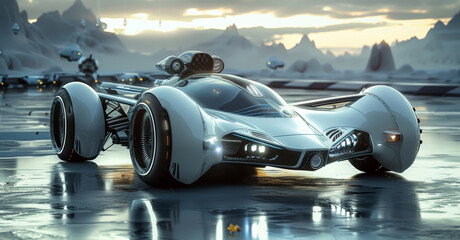 Body Design The vehicle will feature a futuristic and stylish body design. Combining shiny metallic...