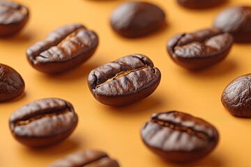 Coffee grains background. Coffee bean