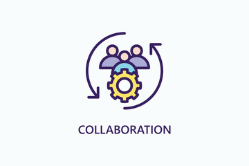 Collaboration Vector Icon Or Logo Illustration