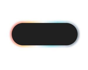 Neon color button. Line rectangle with blur gradient light effect. blurred texture transparent...