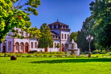Schloss Philippsruhe in Hanau, Frontansicht, Hessen, Deutschland, Europa. 